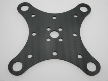Twill Weave Matte 3K CNC Prototype Machining Carbon Fibre Part for Duadcotper / Hexcopter