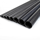 High Strength T300 T700 Black Carbon Fiber Tube For Reinforcement