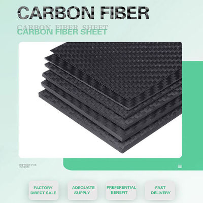 Strength And Durability 100% Carbon Fiber Sheet Ideal Strength To Weight Ratio