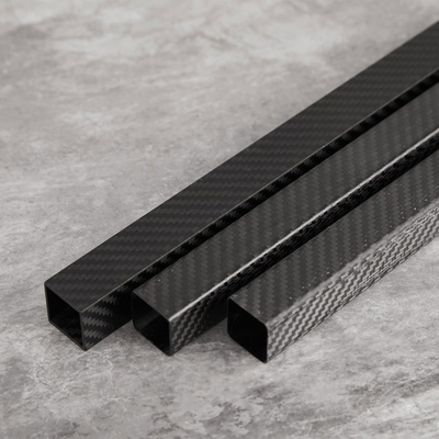 Rigid, Durable & Precision-Made Square Carbon Fiber Tube, Roll Wrapped or Pultruded