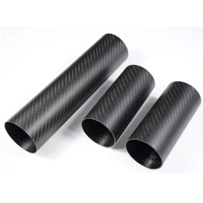 Carbon Fiber Tube 40x37x500mm, 6~50mm Available, 3K roll Wrapped Twill Matte Finish
