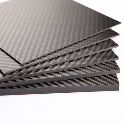 Superior Mechanical Performance 3K Twill Roll Wrapped Carbon Fibre Plate / Sheet