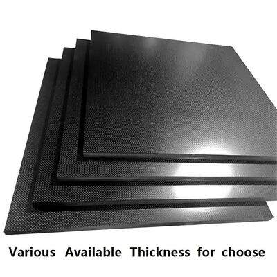 3K Twill Weave Carbon Fiber Sheet - 3mm Thick 400x500mm High Gloss Surface Plate