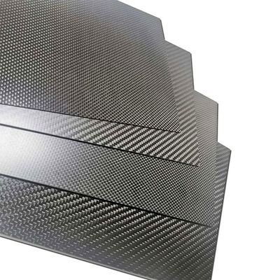 300x500x(0.5-5)mm 3K Black Plain Weave Carbon Fiber Plate Sheet Glossy CFRP Sheet