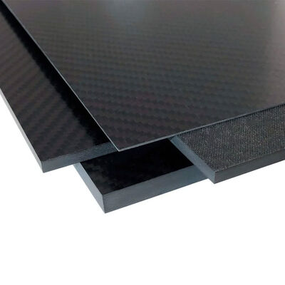 300x500x(0.5-5)mm 3K Black Plain Weave Carbon Fiber Plate Sheet Glossy CFRP Sheet