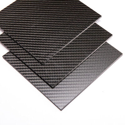 300x500x(0.5-5)mm 3K Black Plain Weave Carbon Fiber Plate Sheet Glossy CFRP Sheet