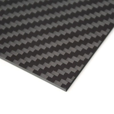 300x500x(0.5-5)mm 3K Black Plain Weave Carbon Fiber Plate Sheet Glossy CFRP Sheet